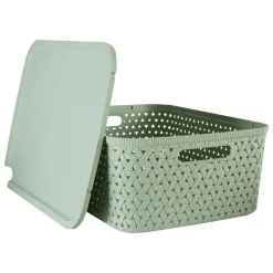 5 FIVE SIMPLY SMART - 5five - panier "tressy" en plastique sauge 15l