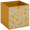 5 FIVE SIMPLY SMART - 5five - boîte de rangement "mix n modul" motif folia jaune 31x31cm