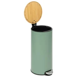 5 FIVE SIMPLY SMART - 5five - poubelle couvercle bambou 30l