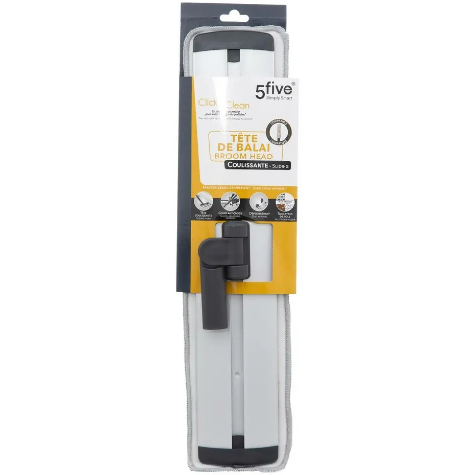 5 FIVE SIMPLY SMART - 5five - tête de balai coulissant "click & clean" gris