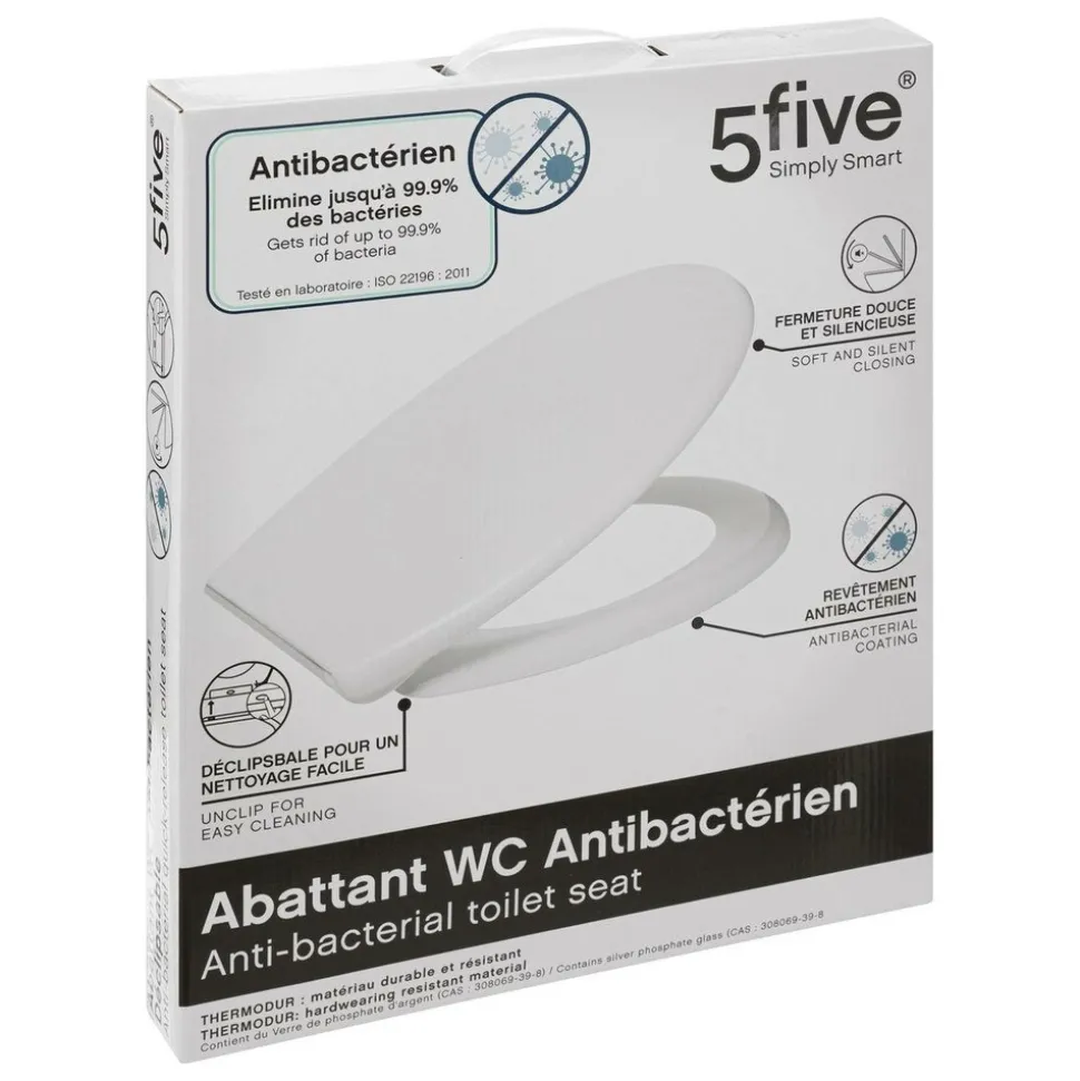 5 FIVE SIMPLY SMART - 5five - abattant wc antibactérien blanc