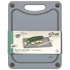 5 FIVE SIMPLY SMART - 5five - planche à découper "néo 2" en plastique gris 29,8x23,5cm
