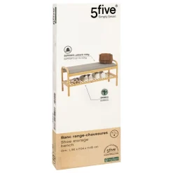 5 FIVE SIMPLY SMART - 5five - range-chaussures "cosy" en bambou 90x45,2cm