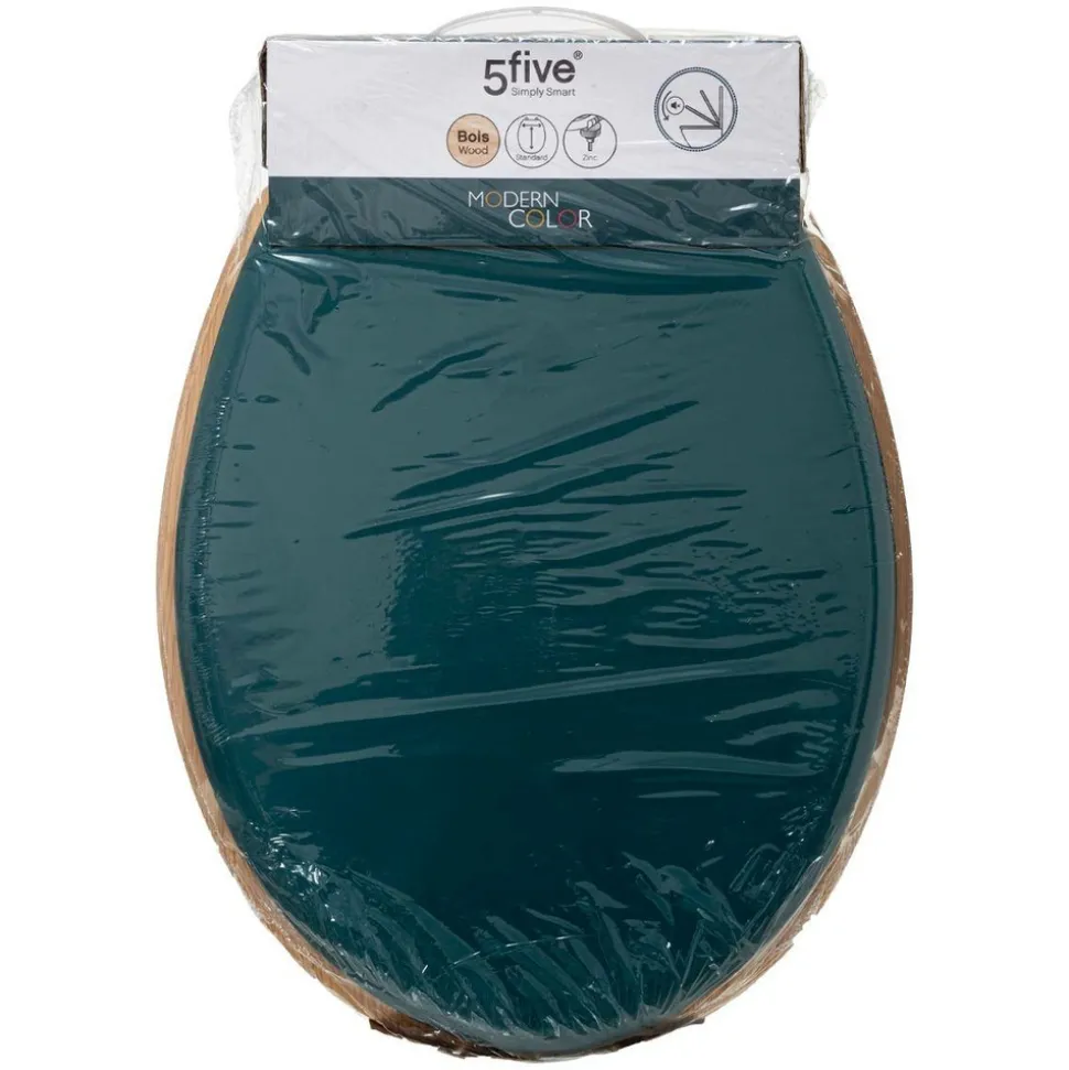 5 FIVE SIMPLY SMART - 5five - abattant wc "modern color" bleu pétrole en bois