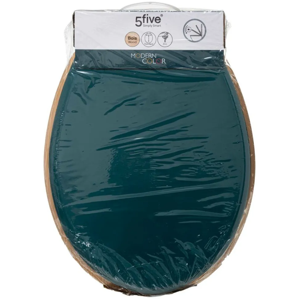 5 FIVE SIMPLY SMART - 5five - abattant wc "modern color" bleu pétrole en bois