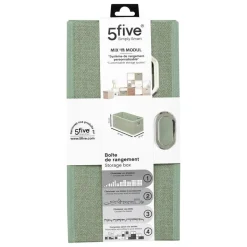 5 FIVE SIMPLY SMART - 5five - boîte de rangement "mix n modul" vert olive 15x31cm