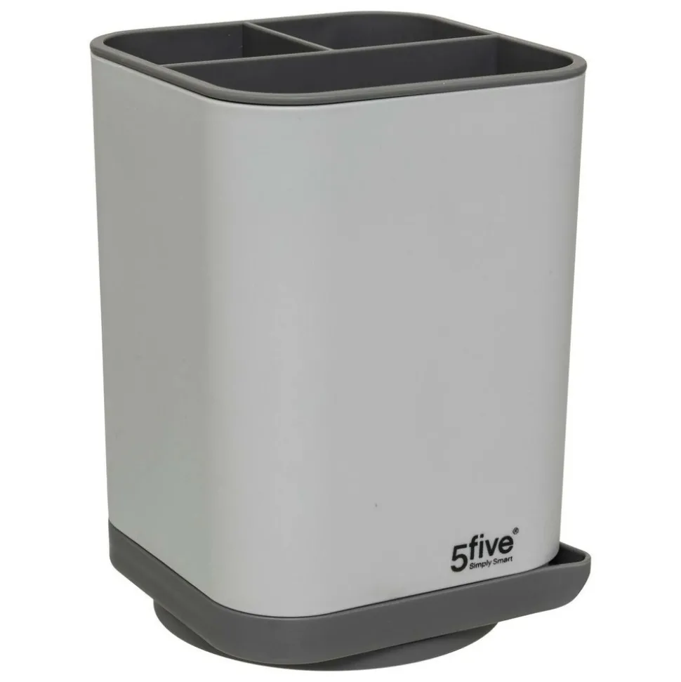 5 FIVE SIMPLY SMART - 5five - égouttoir à couverts ustensiles "néo" gris