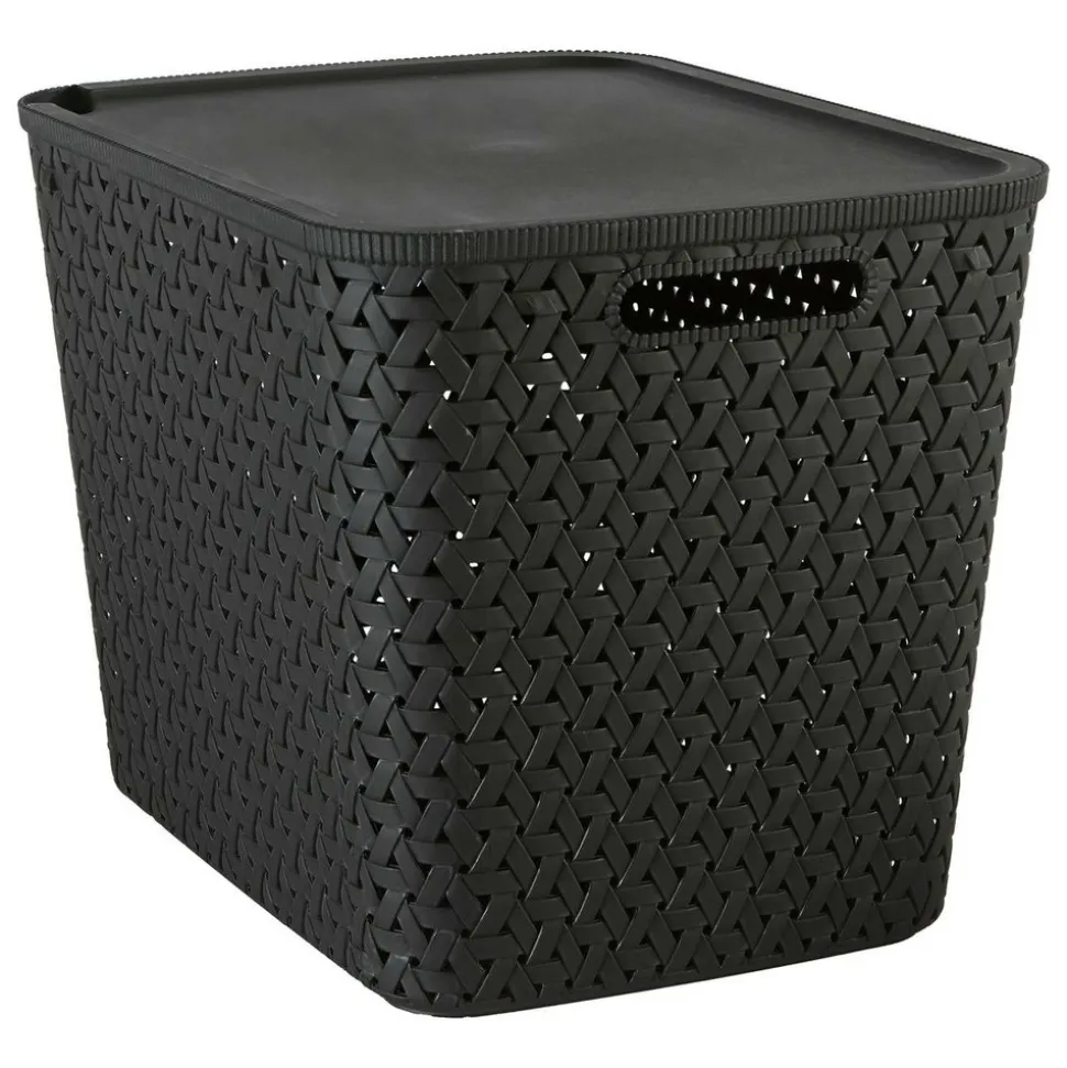 5 FIVE SIMPLY SMART - 5five - panier "tressy" en plastique noir 28l