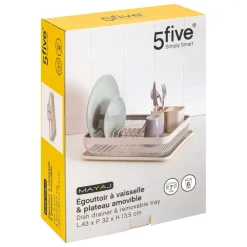 5 FIVE SIMPLY SMART - 5five - égouttoir "mayaj" en plastique beige