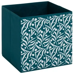 5 FIVE SIMPLY SMART - 5five - boîte de rangement "mix n modul" motif olivia bleu 31x31cm