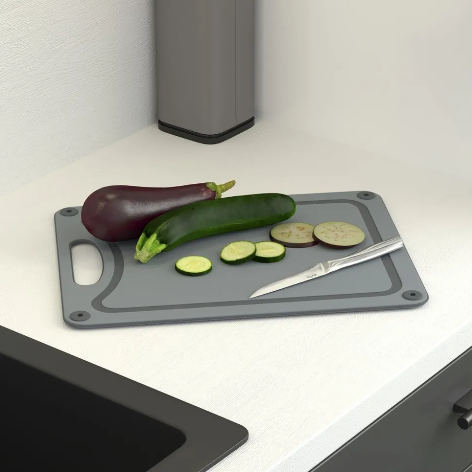 5 FIVE SIMPLY SMART - 5five - planche à découper "néo 2" en plastique gris 37x27,5cm