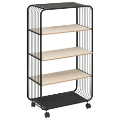 5 FIVE SIMPLY SMART - 5five - étagère 4 niveaux en métal et bois noir