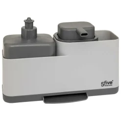 5 FIVE SIMPLY SMART - 5five - organiseur évier "néo" avec distributeur gris