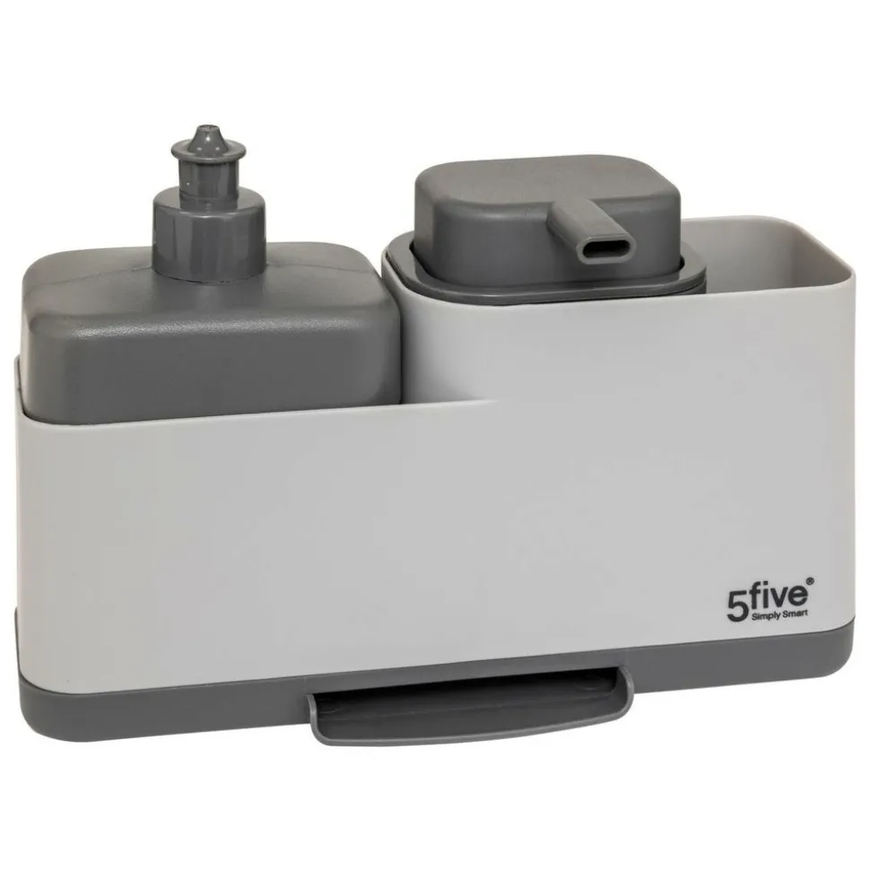 5 FIVE SIMPLY SMART - 5five - organiseur évier "néo" avec distributeur gris
