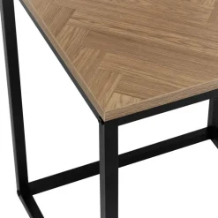 5 FIVE SIMPLY SMART - 5five - bout de canapé "chevrons" effet bois et noir 40x40cm