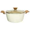 5 FIVE SIMPLY SMART - 5five - faitout "harmony" d24cm en aluminium forgé beige