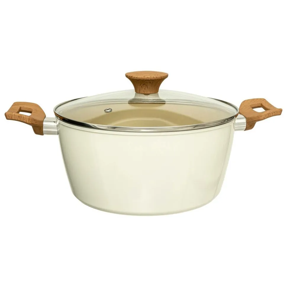5 FIVE SIMPLY SMART - 5five - faitout "harmony" d24cm en aluminium forgé beige