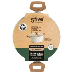 5 FIVE SIMPLY SMART - 5five - faitout "harmony" d24cm en aluminium forgé beige