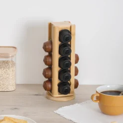 5 FIVE SIMPLY SMART - 5five - porte-capsules rotatif en bambou