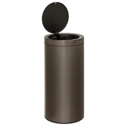 5 FIVE SIMPLY SMART - 5five - poubelle automatique "delta" en métal noir 40l