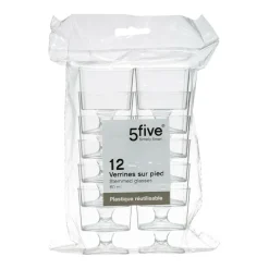 5 FIVE SIMPLY SMART - 5five - 12 verrines carrées sur pieds plastique
