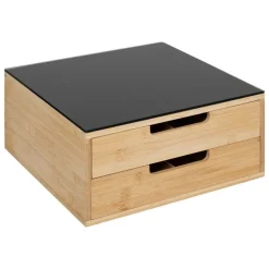 5 FIVE SIMPLY SMART - 5five - porte-capsules "blackbamboo" 2 tiroirs beige