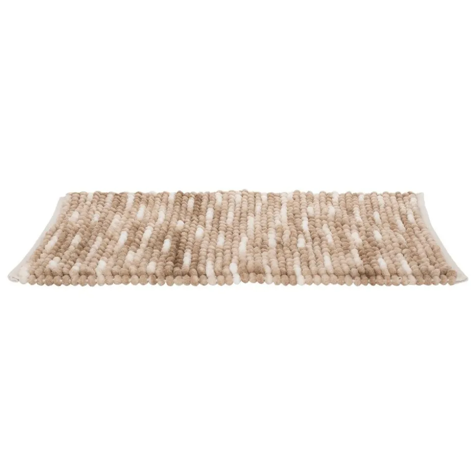 5 FIVE SIMPLY SMART - 5five - tapis de bain boule en coton beige 75x50cm