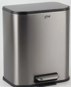 5 FIVE SIMPLY SMART - 5five - poubelle en inox finition mat 50l