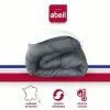 ABEIL - Couette bicolore 200 x 200 cm - blanc et gris