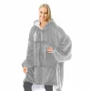 ACTIFORME - Sweat en plaid chaud et doux - vêtement confortable d'intérieur toodhoodie - | gris |