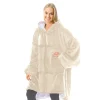 ACTIFORME - Sweat en plaid chaud et doux - vêtement confortable d'intérieur toodhoodie - | beige |