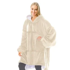 ACTIFORME - Sweat en plaid chaud et doux - vêtement confortable d'intérieur toodhoodie - | beige |