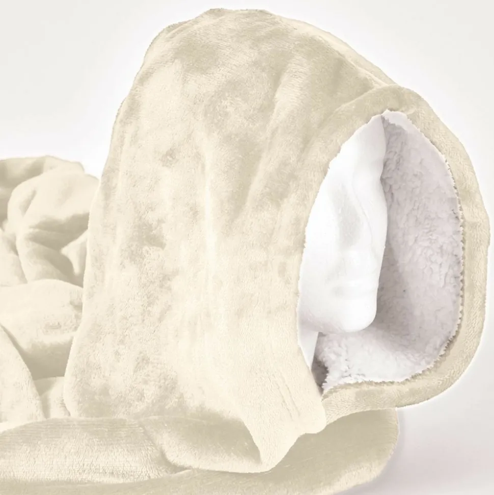 ACTIFORME - Sweat en plaid chaud et doux - vêtement confortable d'intérieur toodhoodie - | beige |