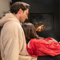 ACTIFORME - Sweat en plaid chaud et doux - vêtement confortable d'intérieur toodhoodie - | beige |