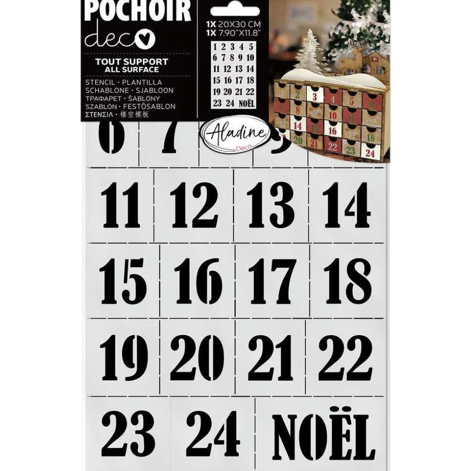 ALADINE - Pochoir déco calendrier de l'avent