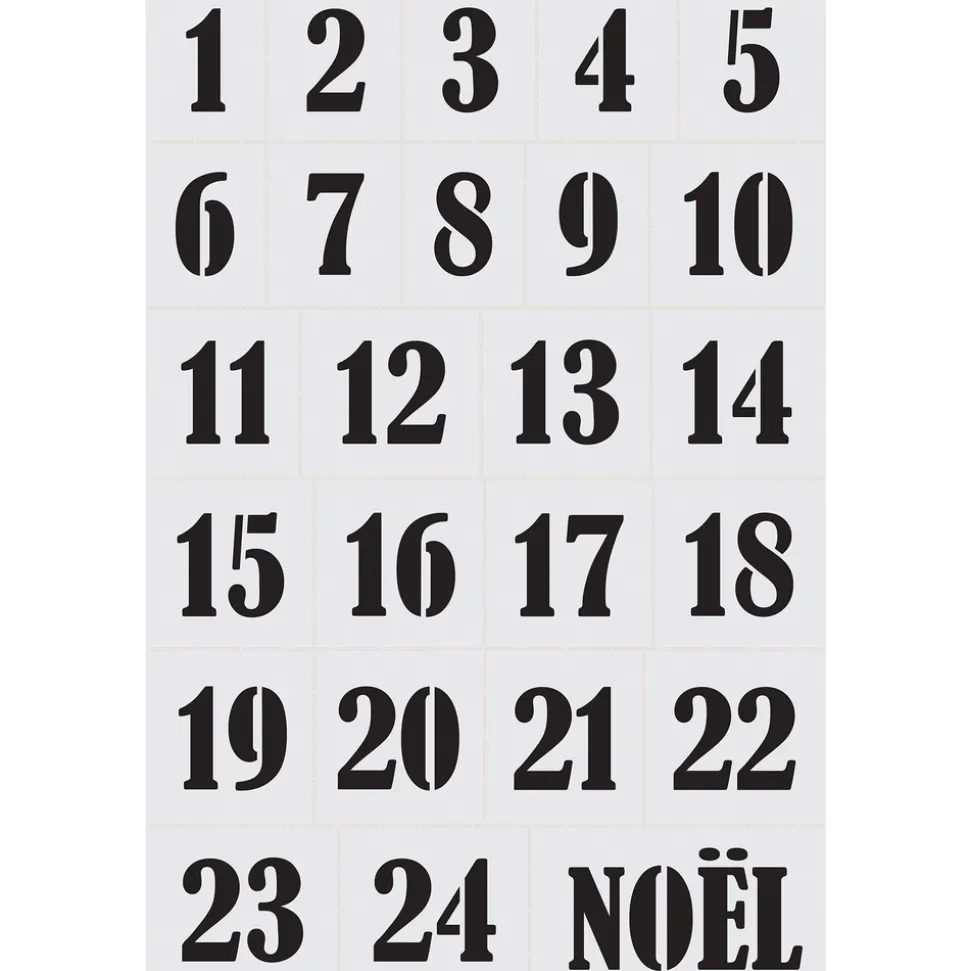 ALADINE - Pochoir déco calendrier de l'avent