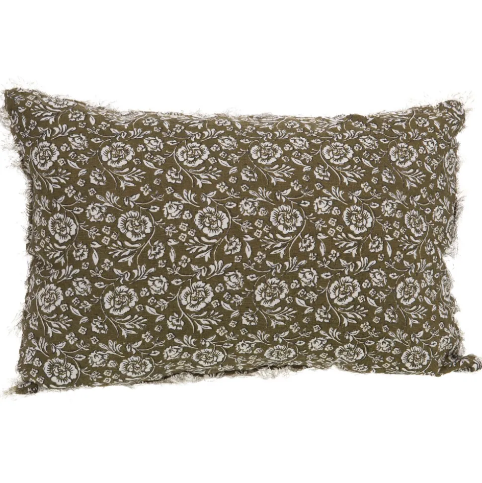 AMADEUS - Coussin en lin à motifs capucine 40 x 60 cm