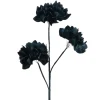 AMADEUS - Tige fleur artificielle Alba, coloris bleu - H.94cm