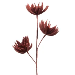 AMADEUS - Tige fleur artificielle Joanna, coloris terracotta - H.86cm