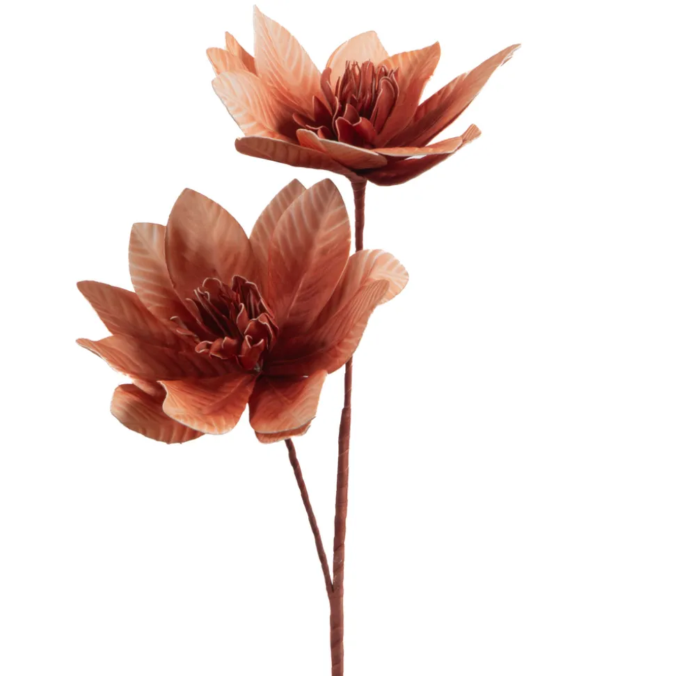 AMADEUS - Tige fleur artificielle Tania, dégradé brique - H.105cm