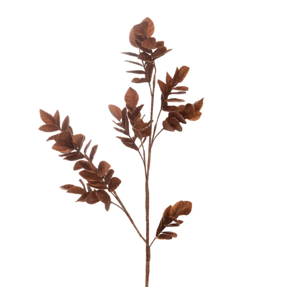 AMADEUS - Tige fleur artificielle Théa, coloris noisette - H.120cm