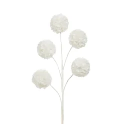 AMADEUS - Tige fleur artificielle Sylvia, coloris blanc - H.89cm