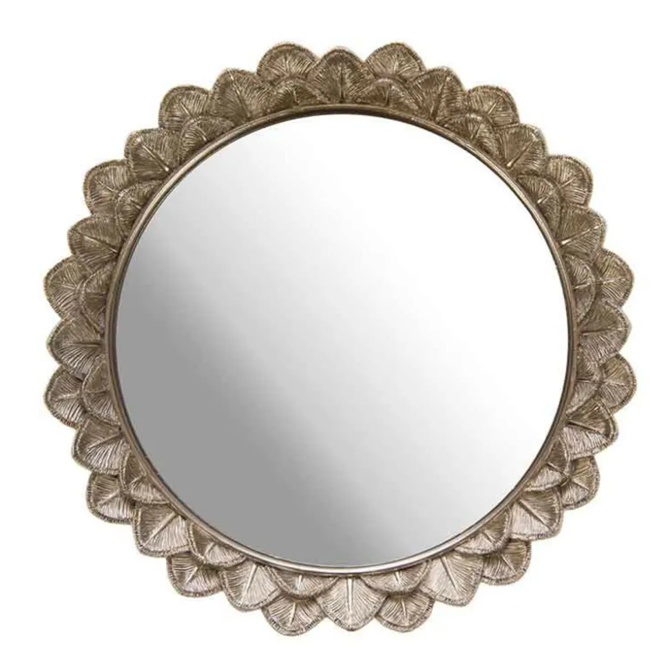 AMADEUS CADES - Plateau miroir léon doré 23x3x23cm