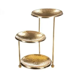 AMADEUS CADES - Porte bijoux rond doré 15x15cm