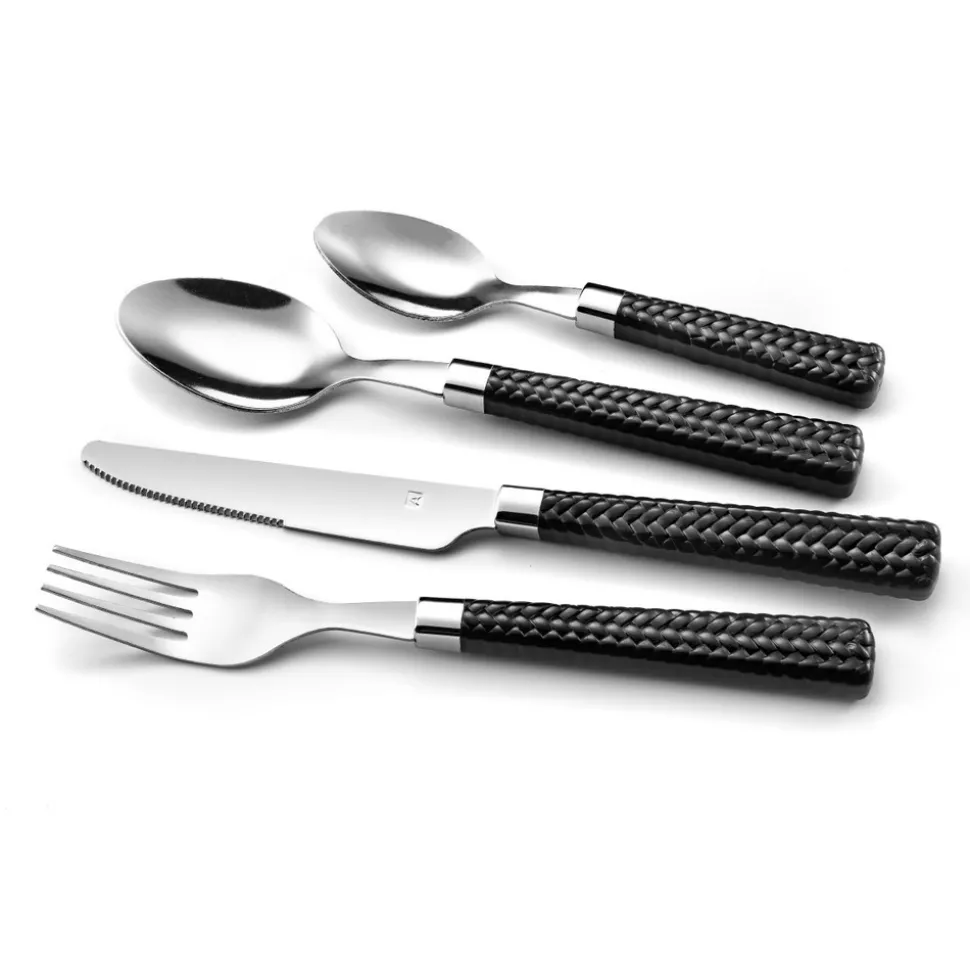 AMEFA - Paille noir - ménagère 24 pièces