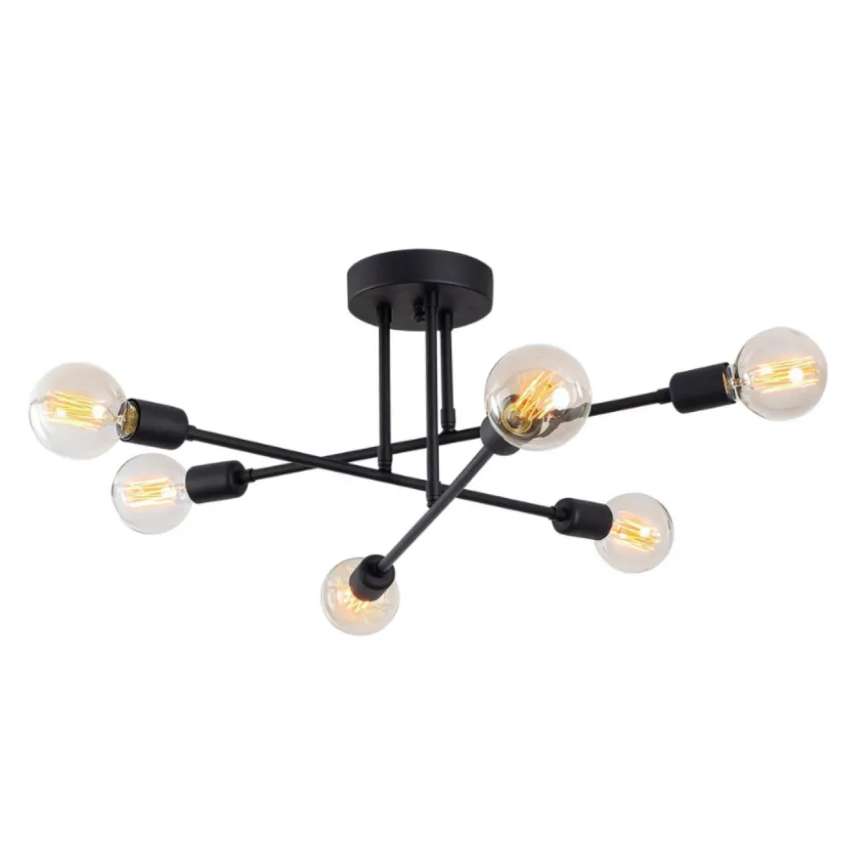 Andrea - lustre croisé en fer noir