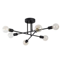 Andrea - lustre croisé en fer noir