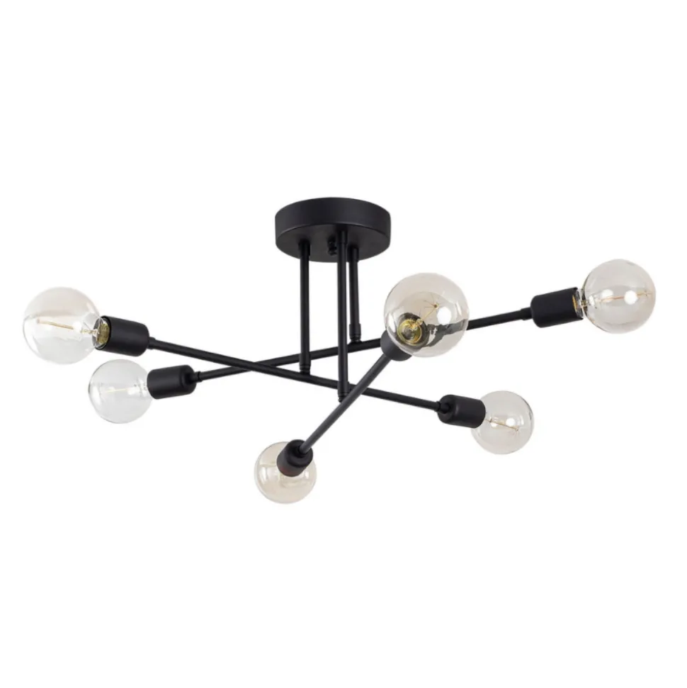 Andrea - lustre croisé en fer noir