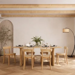 Andrea - table rectangulaire en bois d'acacia 8 personnes