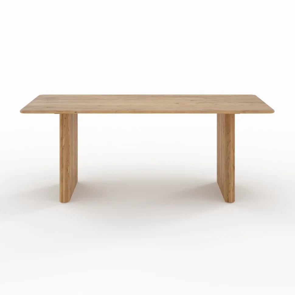 Andrea - table rectangulaire en bois d'acacia 8 personnes